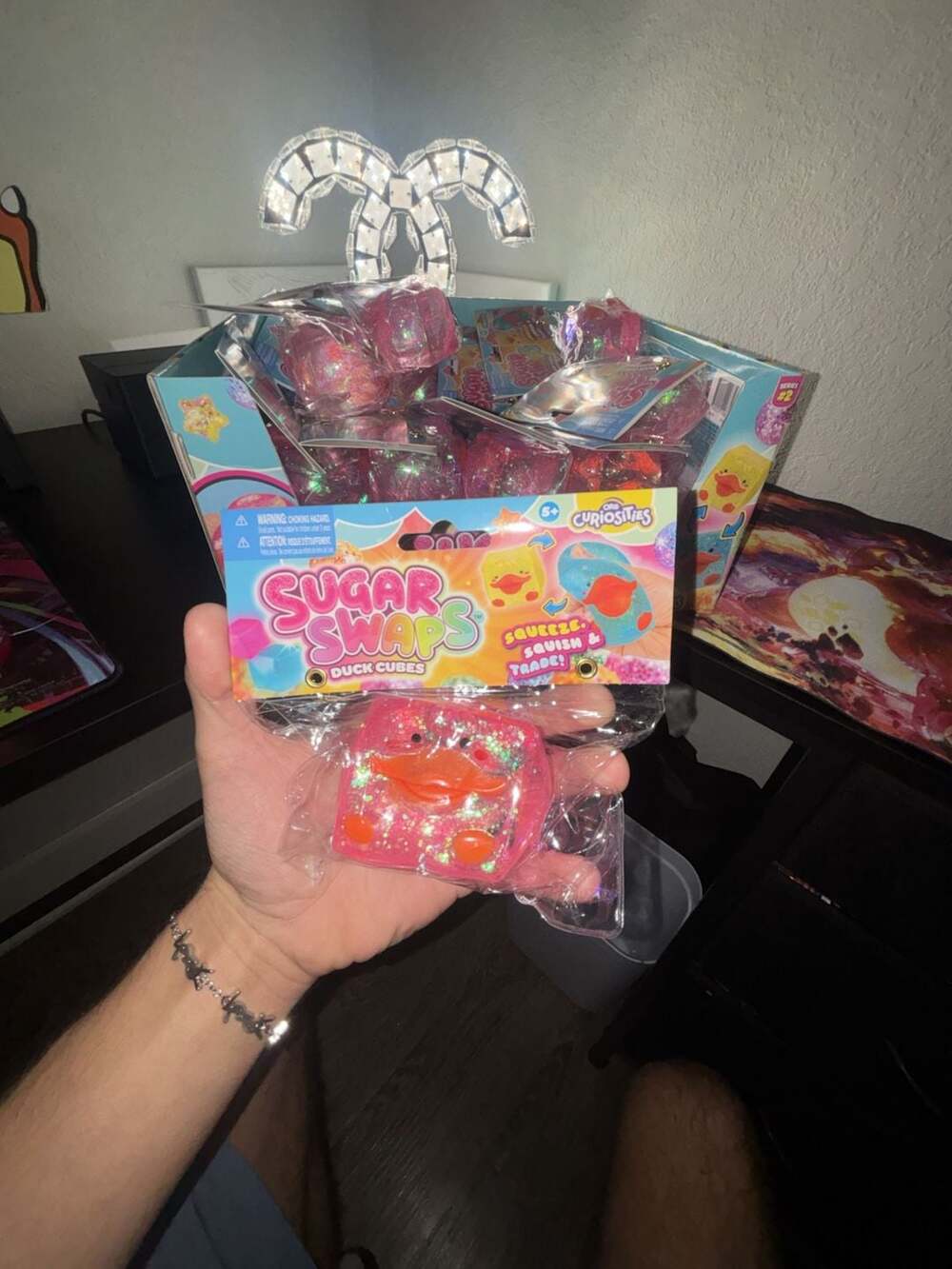 ORB Curiosities Sugar Swaps Series 2 Duck Cube Glitter Squishy Toy